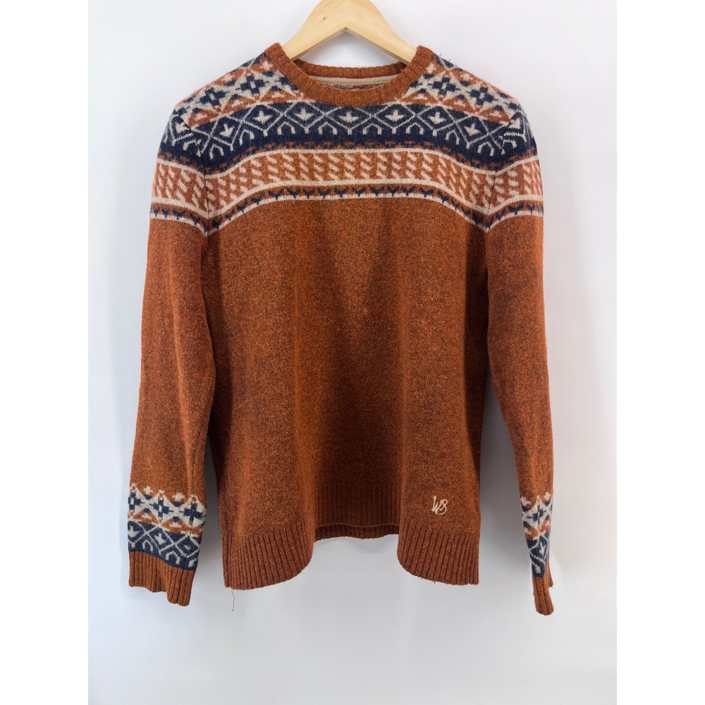 White Stuff Laundered Classics Lambswool Fair Isle Sweater L Autumn Cozy